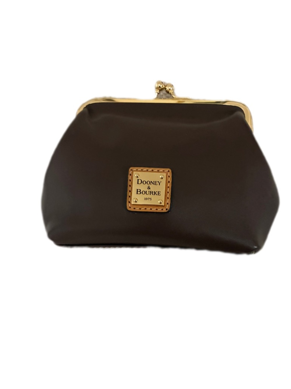 Dooney & Bourke NWOT
Large Kiss Lock Coin/Credit Card Purse, Leather, Brown